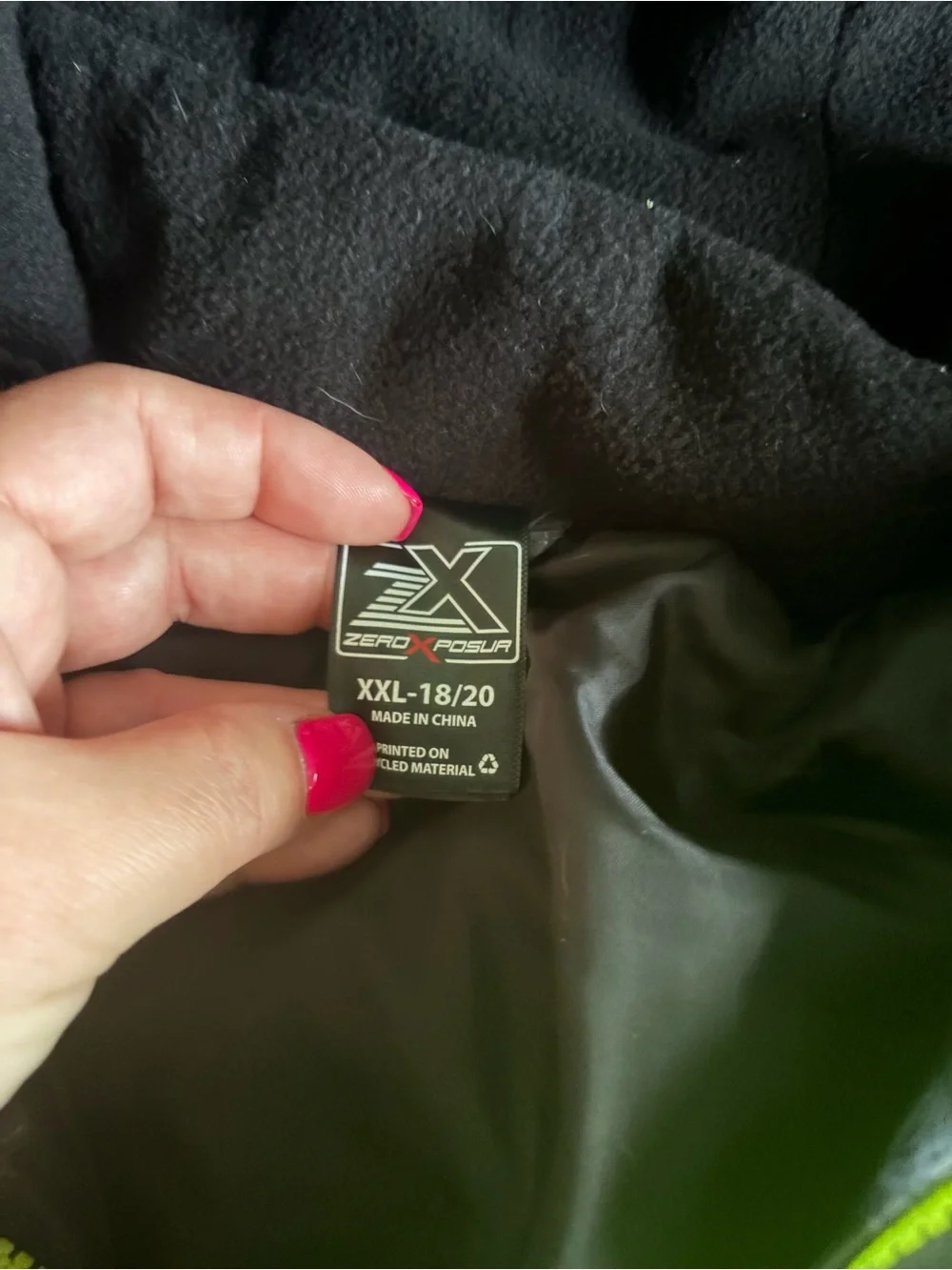 Black Hooded Winter Jacket with High-Visibility Accents